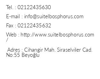 Suitel Bosphorus iletiim bilgileri